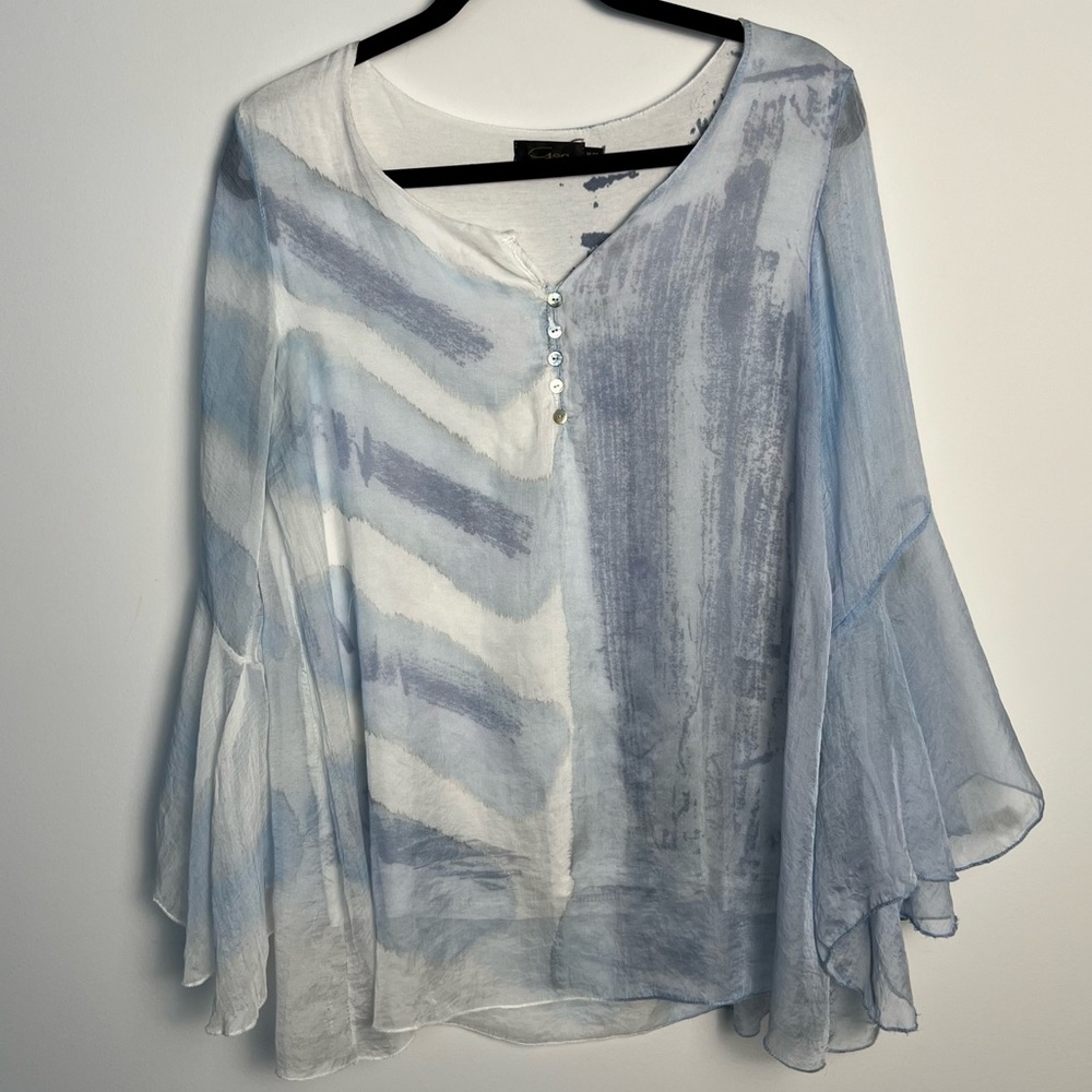 $7 start Goa/ flowy boho long blouse - Picture 3 of 9